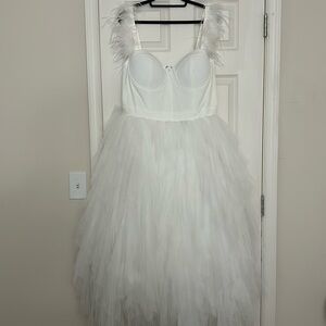 Fashion Nova White Tulle Dress